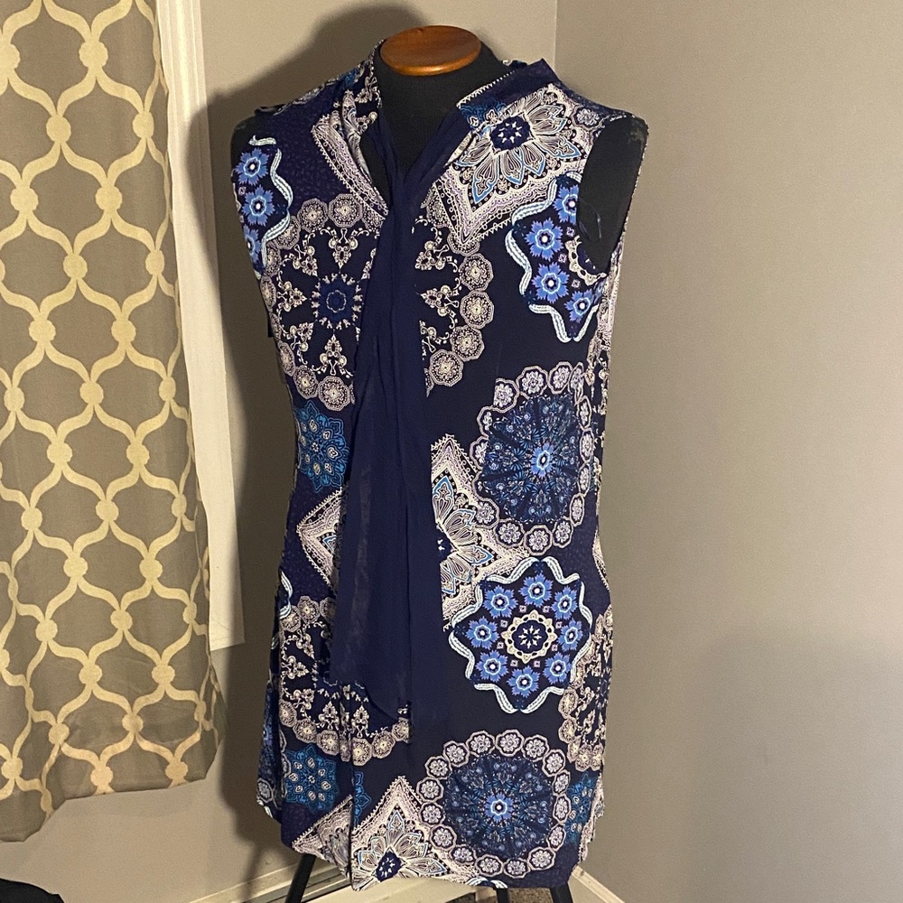 Robbie Bee Navy Blue and Black Dress-rp